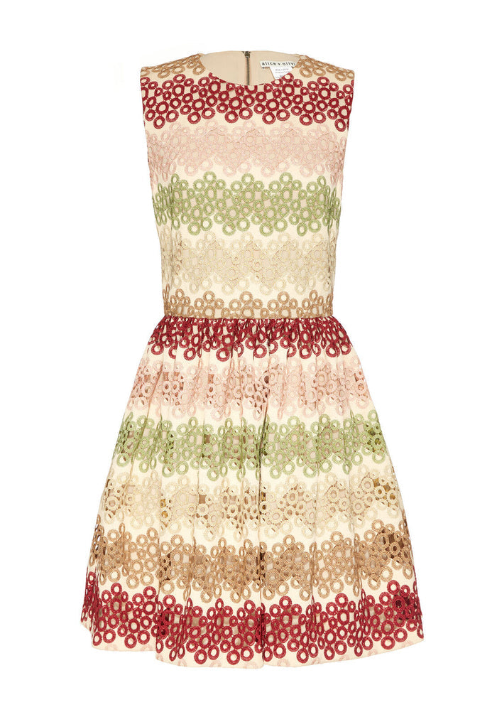 JOYCE CREW NK PARTY DRESS - MULTI