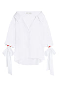 JUDITH TIE FRENCH CUFF BTN DWN - WHITE
