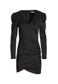 JUDY RUCHED MINI DRESS - BLACK