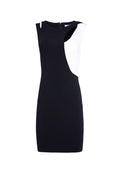KARLA COLOR BLOCK MINI DRESS - BLACK/WHITE