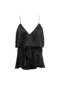 KATHERINE RUFFLE CAMI TOP - BLACK