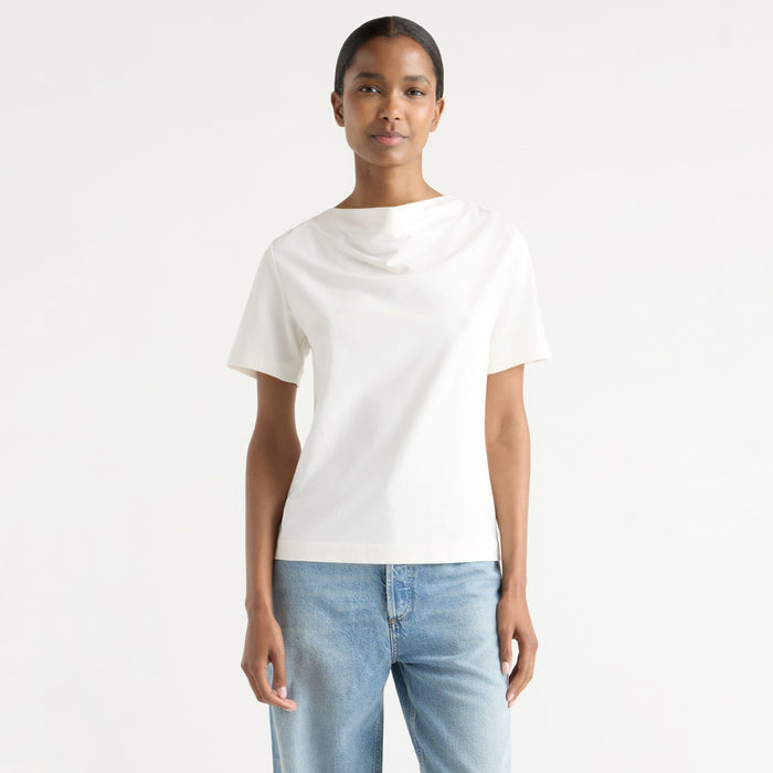 Isilda | Kendra Organic Cotton Cowl-Neck Tee in Size Extra Small