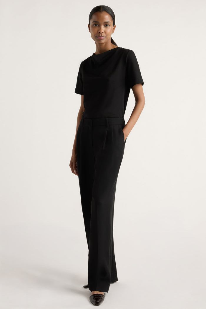 Isilda | Kendra Organic Cotton Cowl-Neck Tee in Size Extra Small