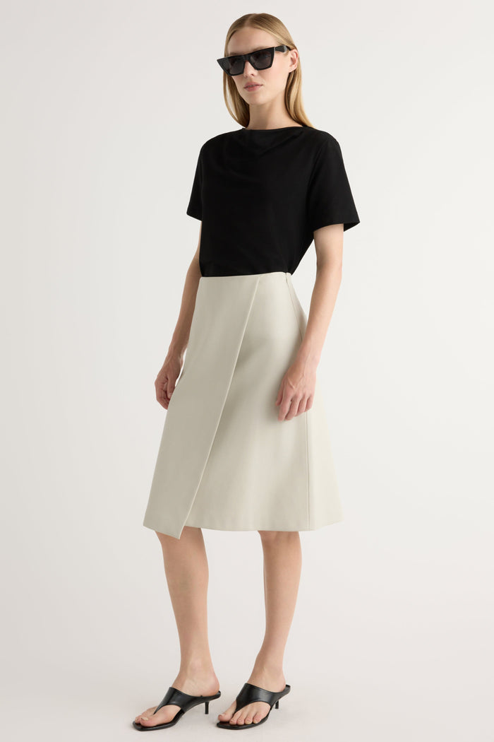 Jess | Kendra Organic Cotton Cowl-Neck Tee in Size Small