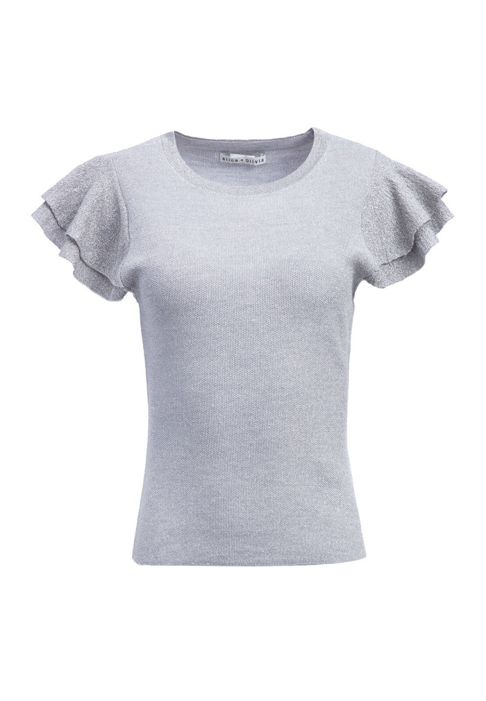 KENIA METALLIC TOP - SILVER METALLIC