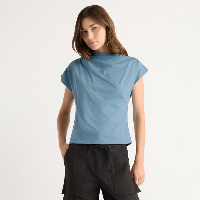 Renée | Kenny Asymmetric-Neck Tee in Size Small