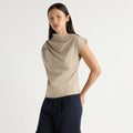 May-Li | Kenny Asymmetric-Neck Tee in Size Small