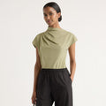 Isilda | Kenny Asymmetric-Neck Tee in Size Extra Small