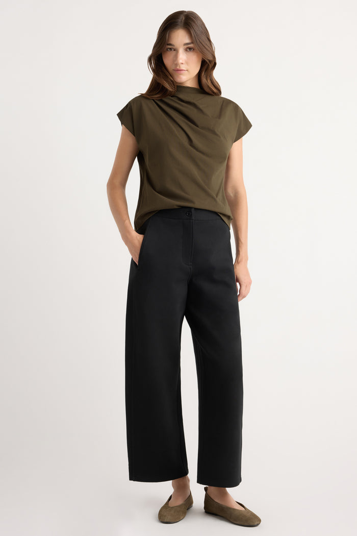 Renée | Kenny Asymmetric-Neck Tee in Size Extra Small