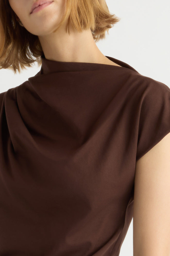 Mali | Kenny Asymmetric-Neck Tee in Size Small