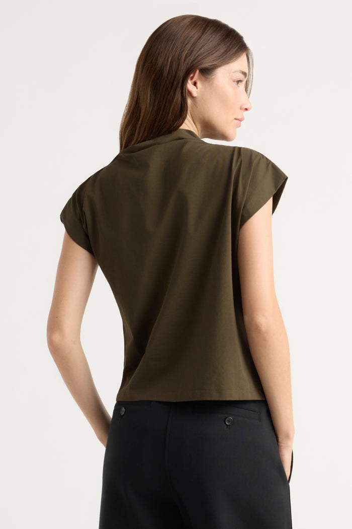 Renée | Kenny Asymmetric-Neck Tee in Size Extra Small