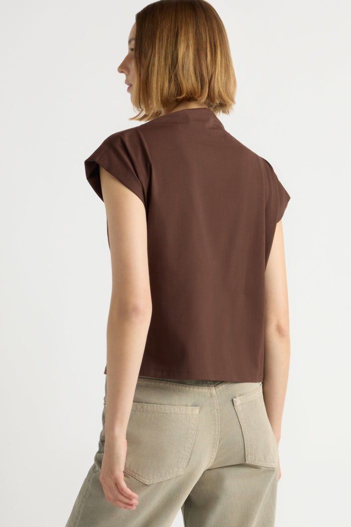 Mali | Kenny Asymmetric-Neck Tee in Size Small