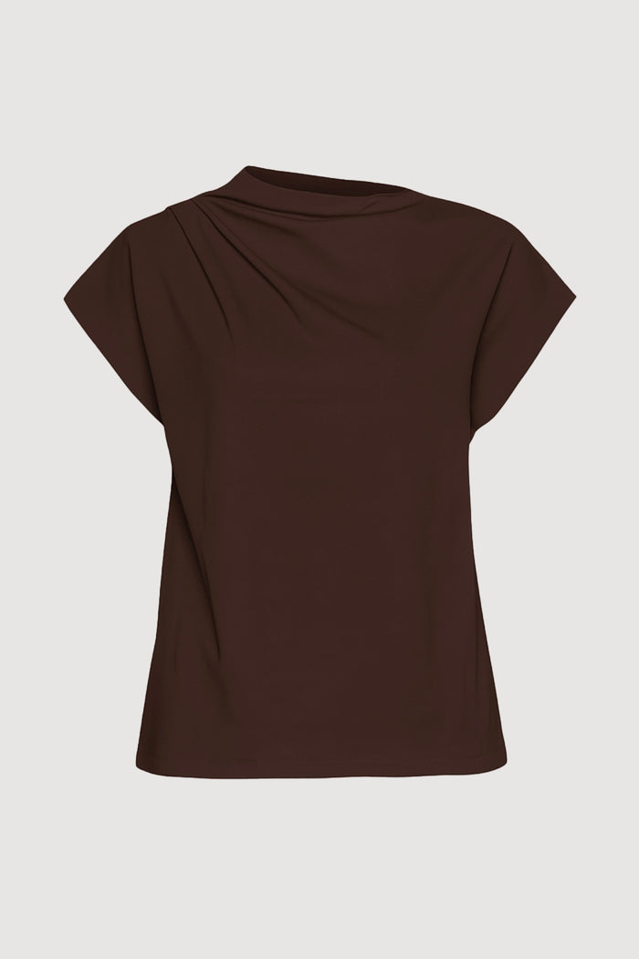 Mali | Kenny Asymmetric-Neck Tee in Size Small