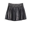 KIMI WWB BX PLT STD LTHR SKRT - BLACK