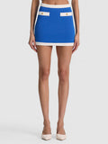 KIPP MINI SKIRT - BLUE IRIS/SOFT WHITE