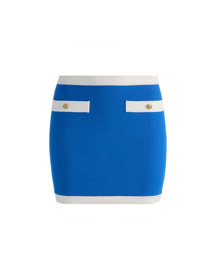 KIPP MINI SKIRT - BLUE IRIS/SOFT WHITE