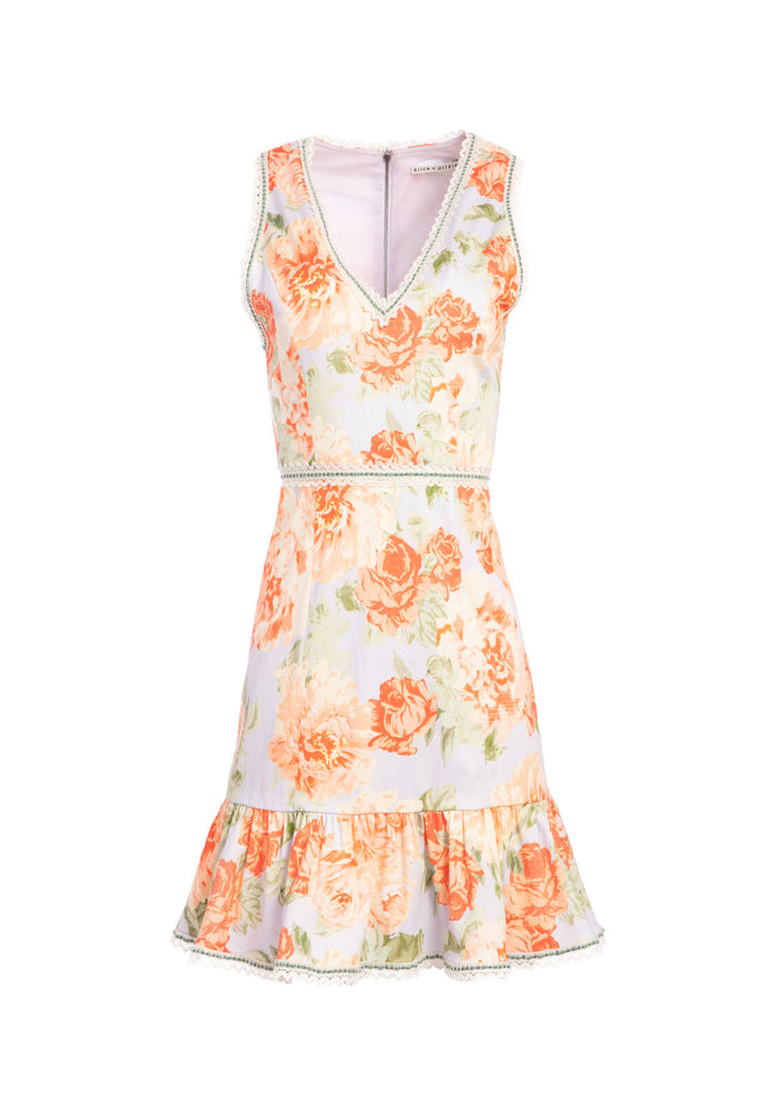 KIREAN V NK DRESS - POSY GARDEN DUSTY ORCHID/MULTI