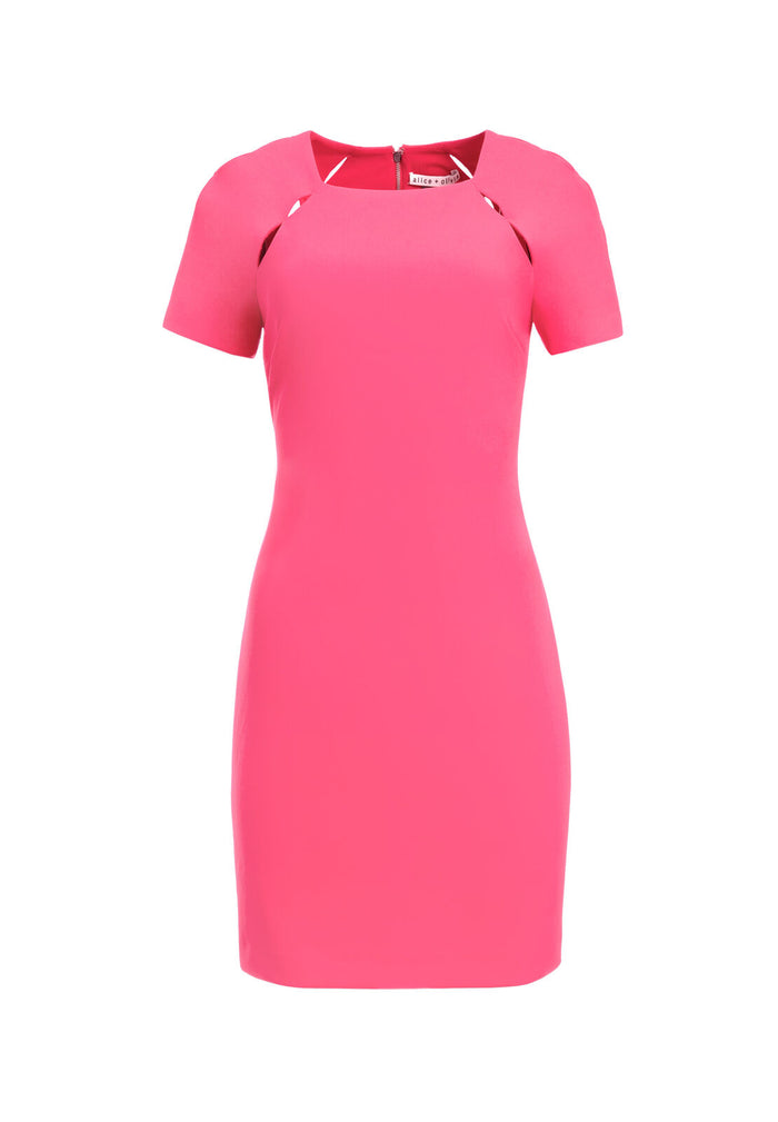 KRISTIANA FITTED MINI DRESS - FUCHSIA