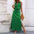 Ladies' Vest Top Loose Two-piece Suit