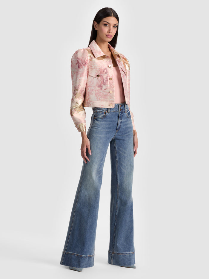 LANA PUFF SLEEVE JACKET - ENGLISH ROSE TOILE
