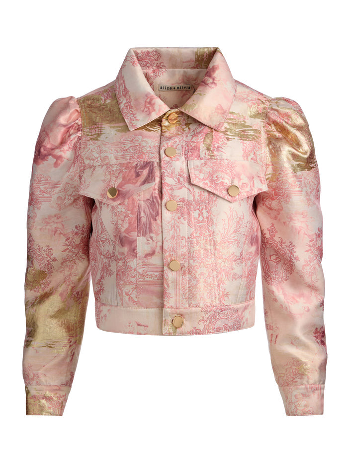 LANA PUFF SLEEVE JACKET - ENGLISH ROSE TOILE