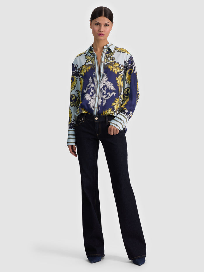 LANE OVERSIZED BUTTON DOWN - ANTIQUE SCROLL