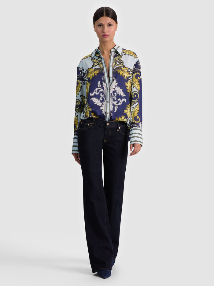 LANE OVERSIZED BUTTON DOWN - ANTIQUE SCROLL