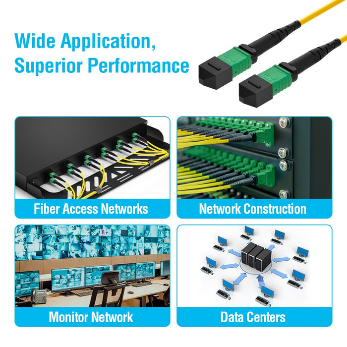 LC-MPO LGX Cassette with12 OM4 Aqua Multimode Fibers and LC Adapters
