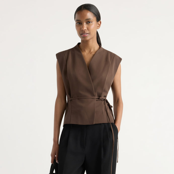 Isilda | Leandra Tie-Wrap Vest in Size Extra Small