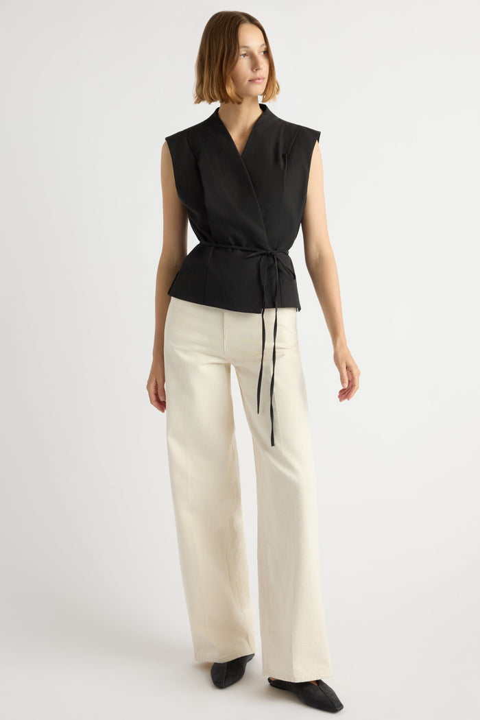 Mali | Leandra Tie-Wrap Vest in Size Small