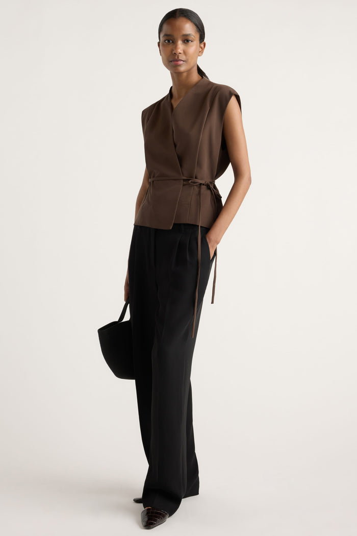Isilda | Leandra Tie-Wrap Vest in Size Extra Small