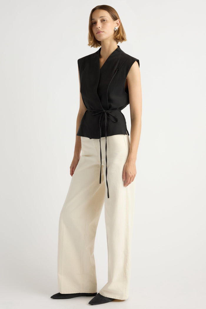 Mali | Leandra Tie-Wrap Vest in Size Small