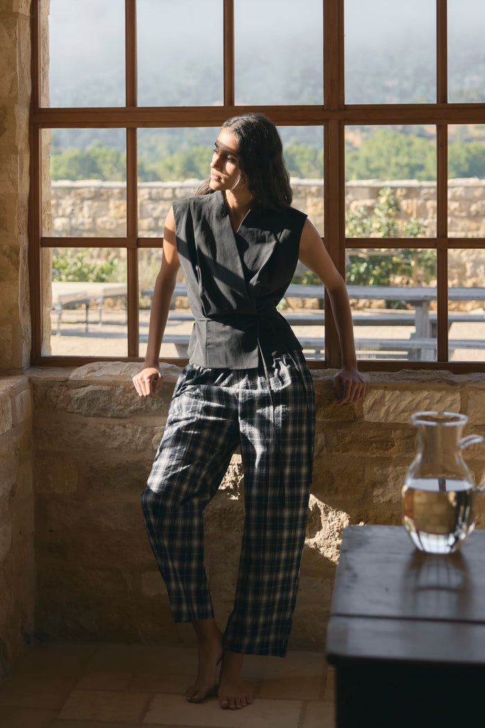 Aya | Leandra Tie-Wrap Vest in Size Small