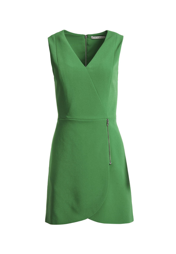 LENNON SIDE ZIP MINI DRESS - JUNIPER