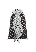 LIANA POLKA DOT NECK TOP - POLKA DOT BLK/SOFT WHITE COMBO