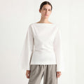 Karolina | Lilian Sculpted Flare-Sleeve Blouse in Size Extra Small