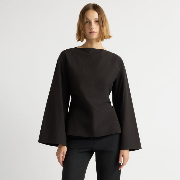 Mali | Lilian Sculpted Flare-Sleeve Blouse in Size Small