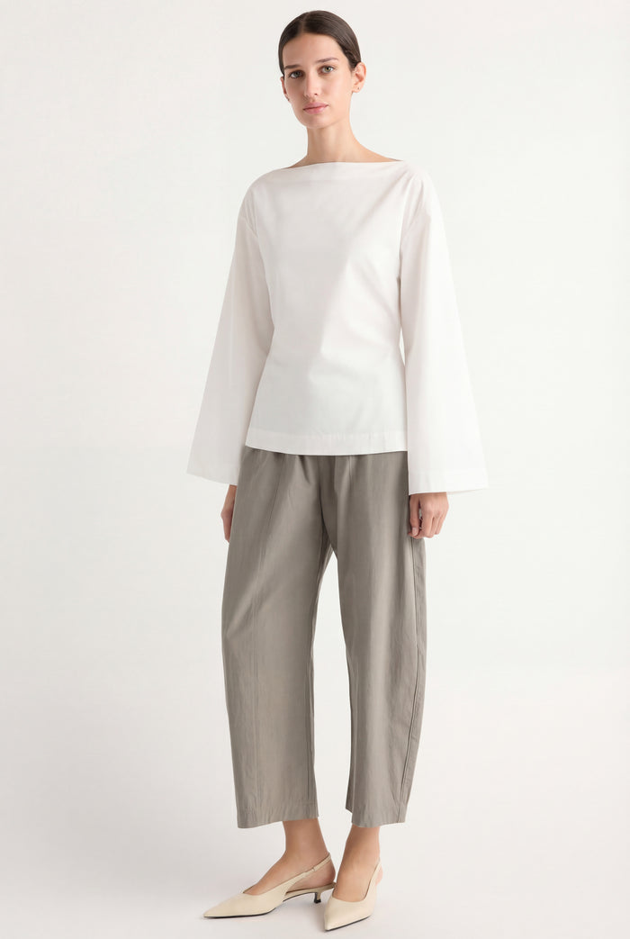 Karolina | Lilian Sculpted Flare-Sleeve Blouse in Size Extra Small