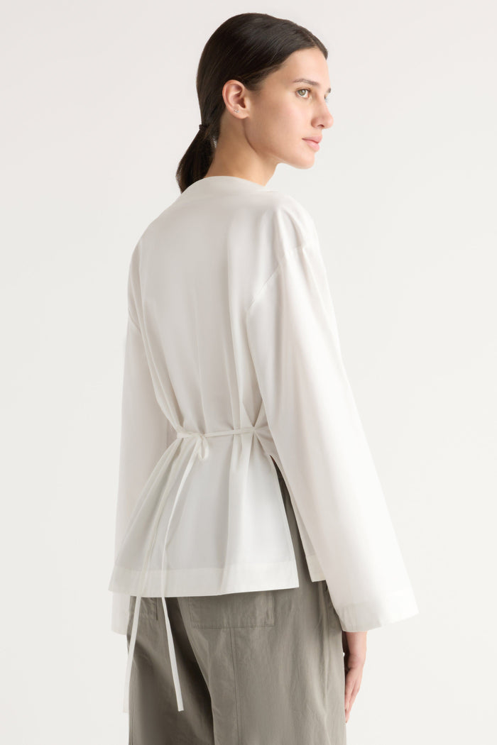 Karolina | Lilian Sculpted Flare-Sleeve Blouse in Size Extra Small
