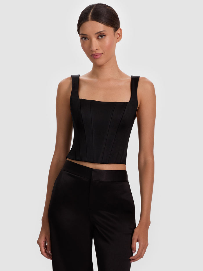 LILIANNA CORSET TOP - BLACK