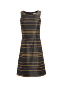 LINDSEY STRUCTURED POUF DRESS - BLACK / YELLOW
