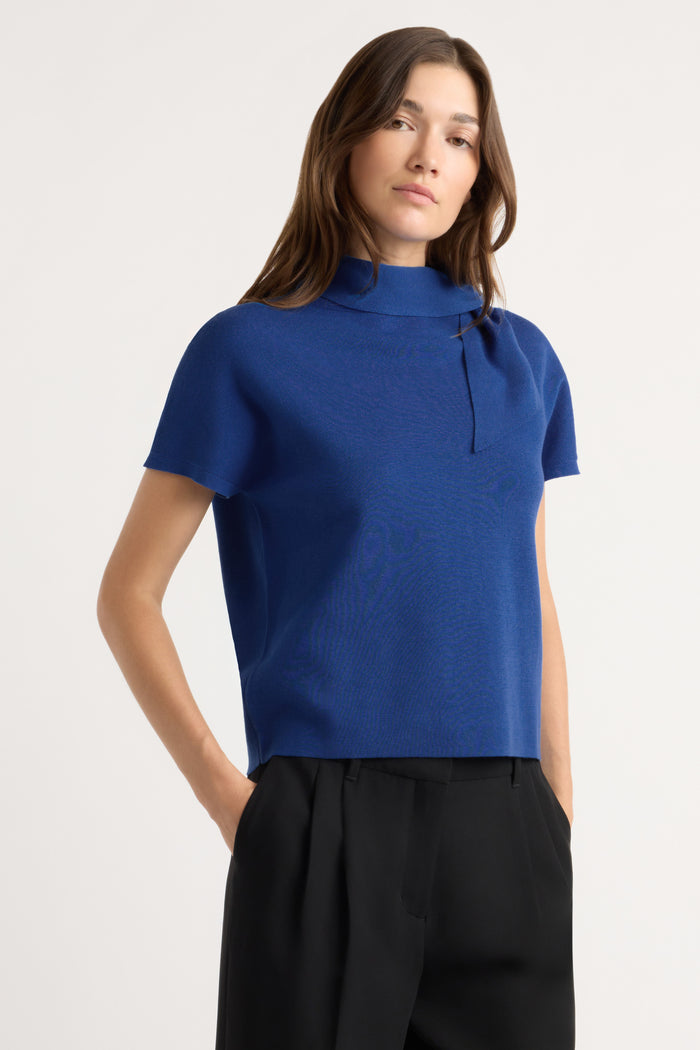 Renée | Lorinda Scarf-Neck Sweater Top in Size Small