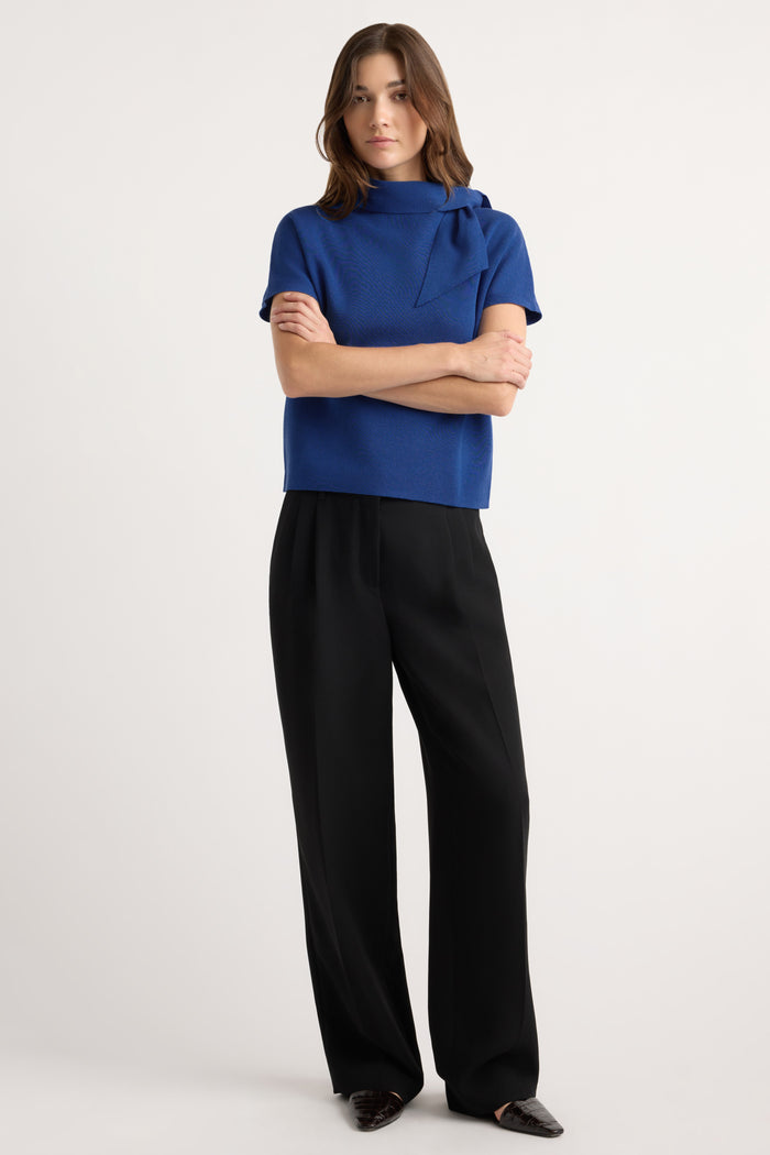 Renée | Lorinda Scarf-Neck Sweater Top in Size Small