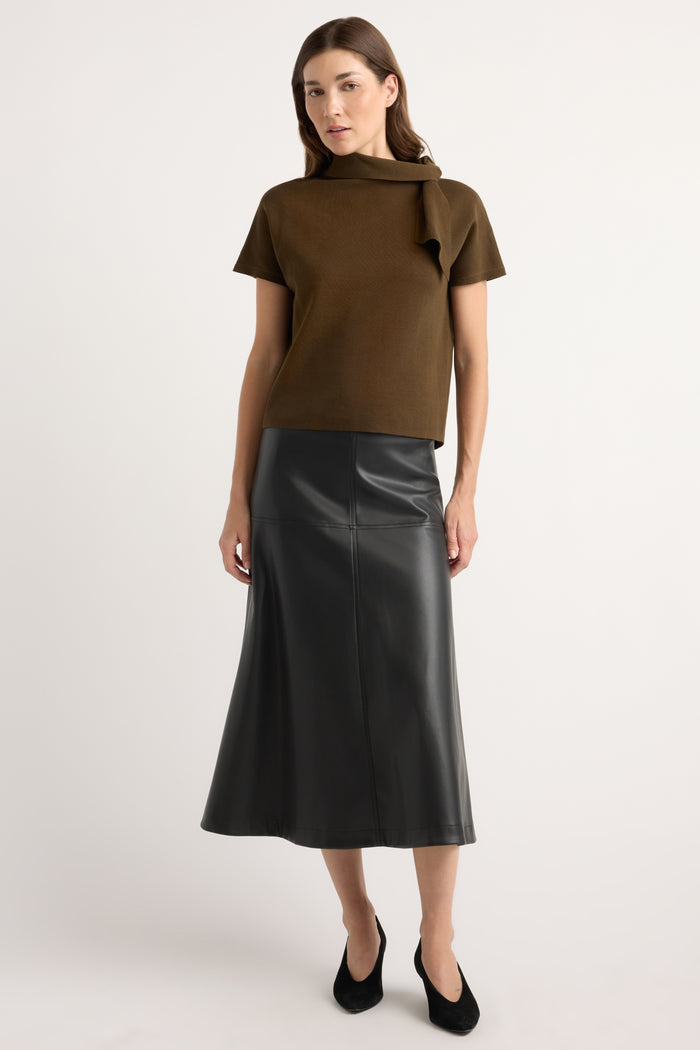Renée | Lorinda Scarf-Neck Sweater Top in Size Small