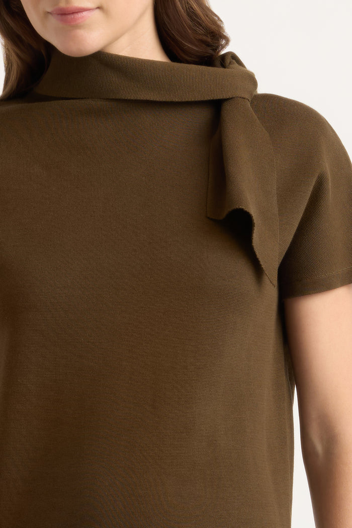 Renée | Lorinda Scarf-Neck Sweater Top in Size Small