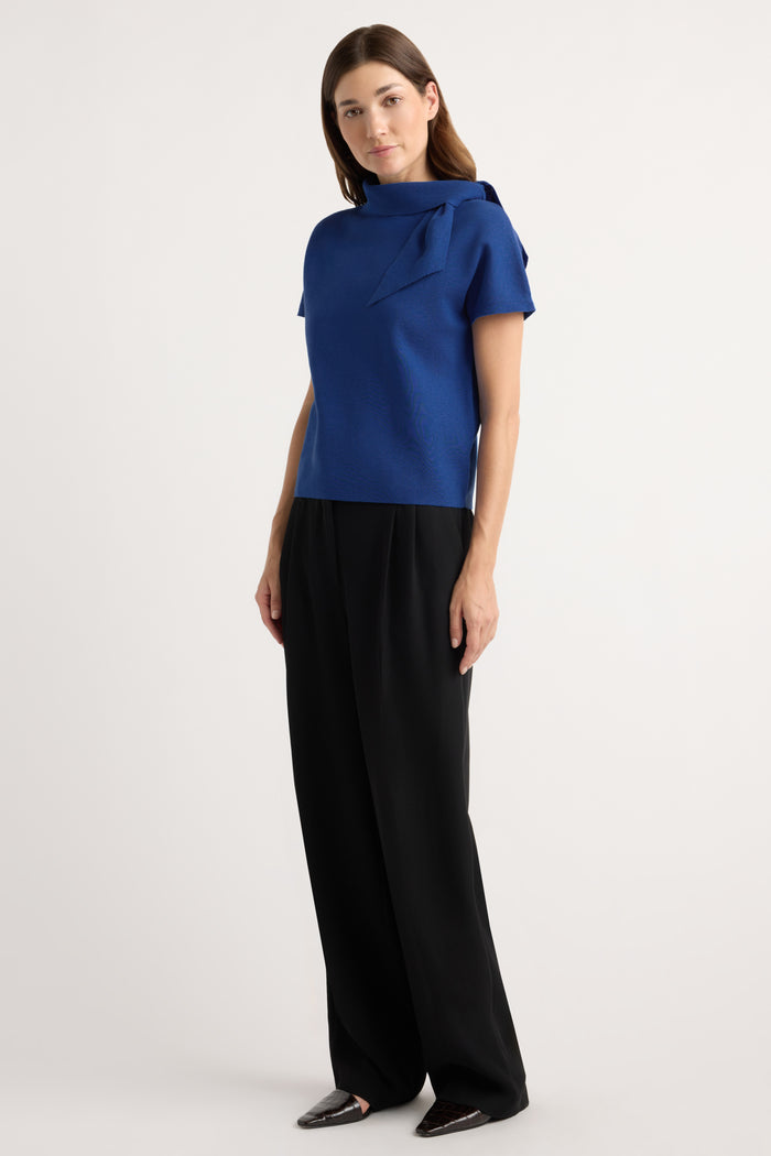 Renée | Lorinda Scarf-Neck Sweater Top in Size Small
