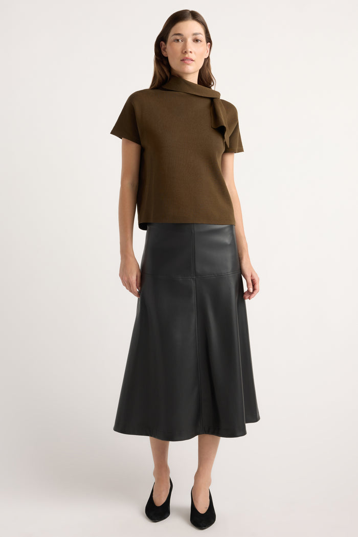 Renée | Lorinda Scarf-Neck Sweater Top in Size Small