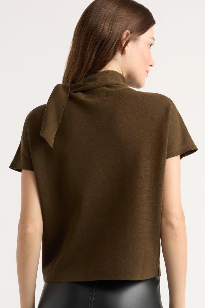 Renée | Lorinda Scarf-Neck Sweater Top in Size Small