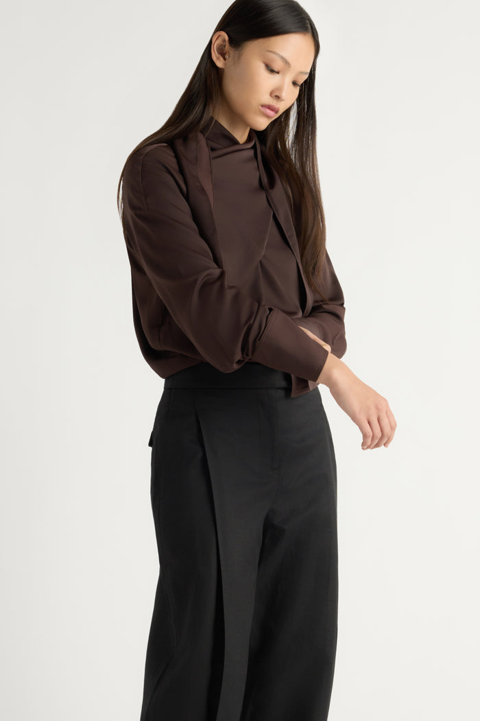May-Li | Lucia Tailored Barrel-Leg Pant in Size Small