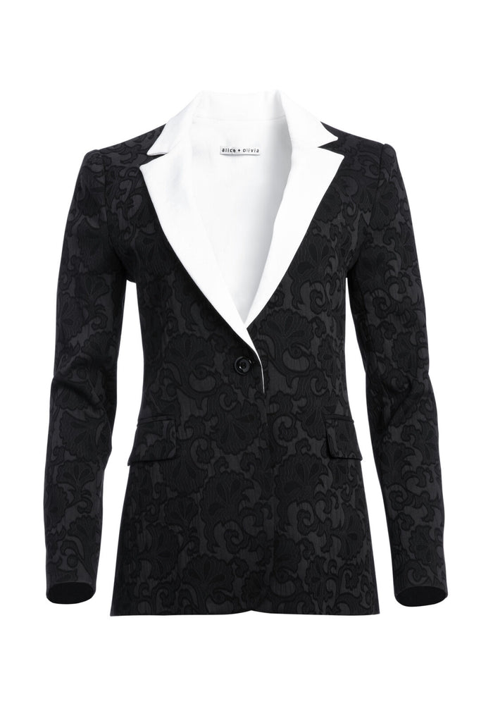 MACEY BLAZER - BLACK/WHITE